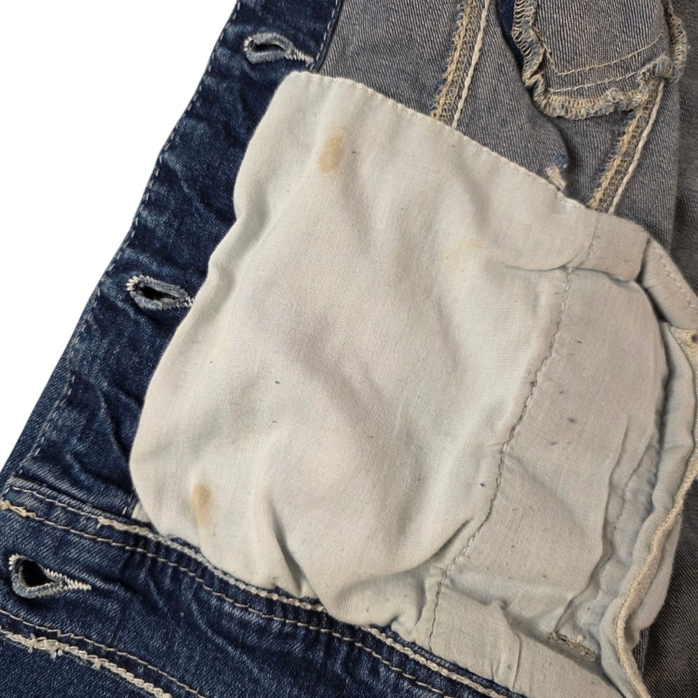Amethyst Jeans Distressed Crop Denim Jean Jacket Women’s XL Blue Stretch Sequins - Picture 5 of 12